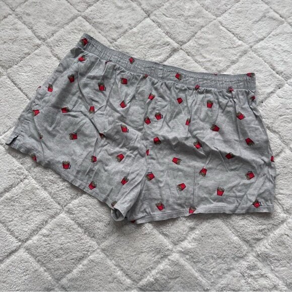 Victoria's Secret PINK | Gray French Fry Sleep Shorts | Size Medium - Picture 2 of 10